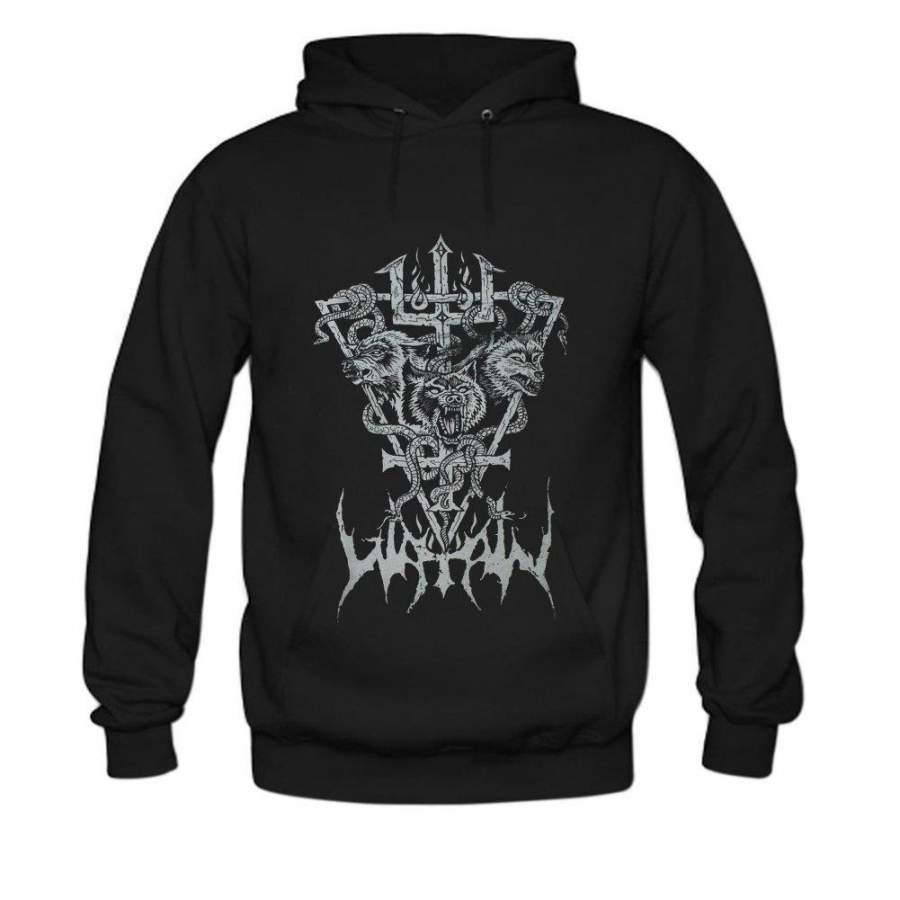 Customized Long Sleeve Hoodies Watain Snake And Wolf Mens Hoody Sweatshirt With Pocket