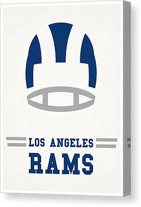 Los Angeles Rams Vintage Art Joe Hamilton Canvas Print