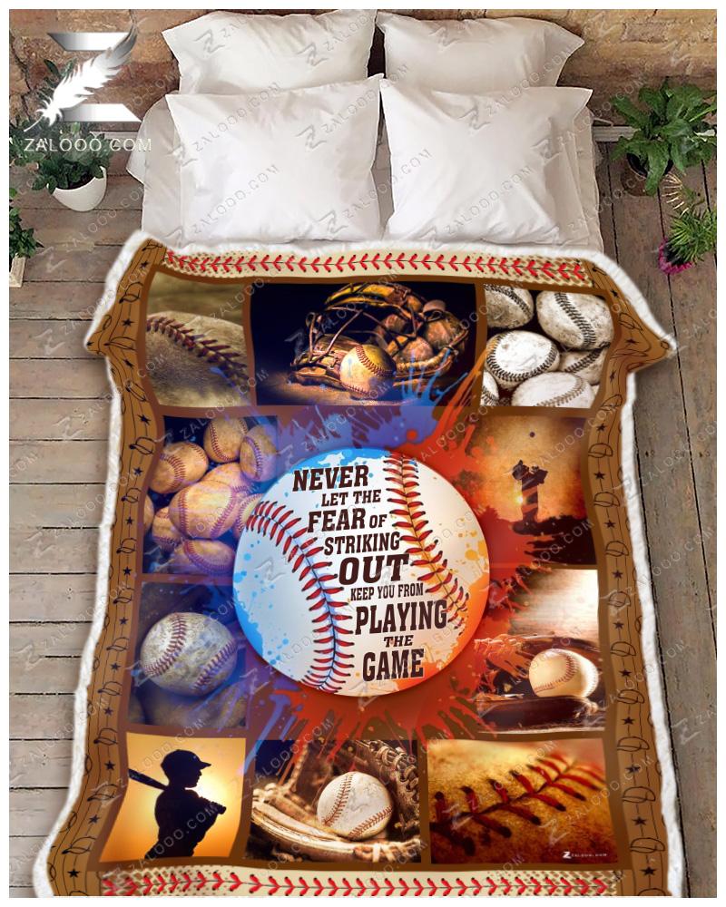 Mk – Baseball – Never Let The Fear Quilt Blanket Ep2650