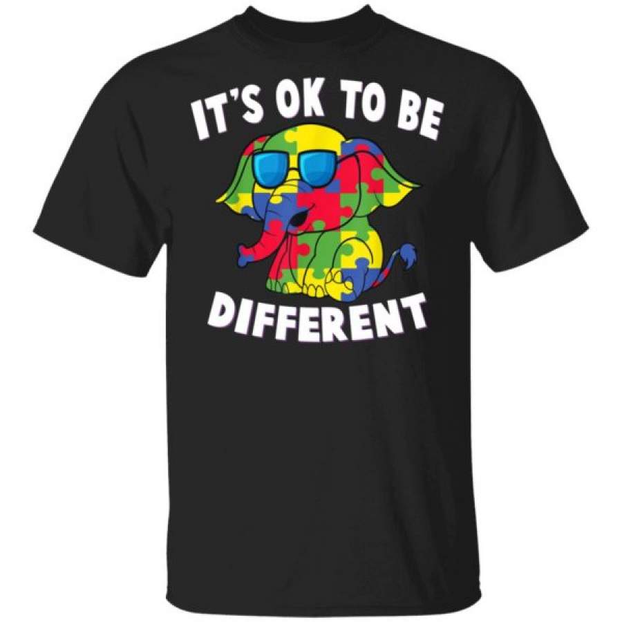 It’s Ok To Be Different Autism Awareness Elephant Shirts