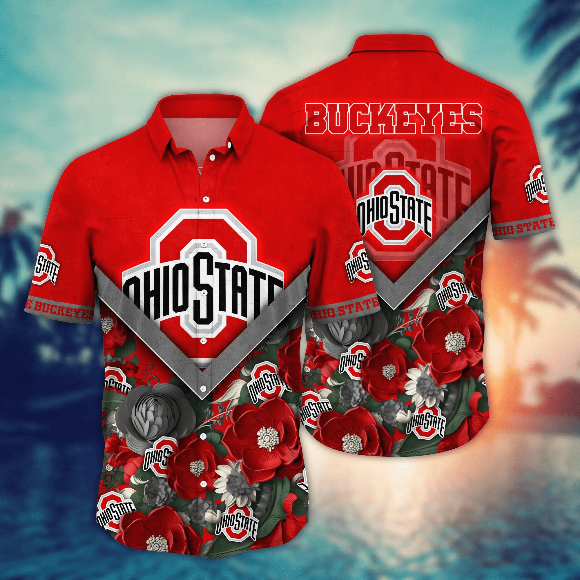 Ohio State Buckeyes NCCA Hawaiian Shirt Custom Pool Parties Aloha Shirt