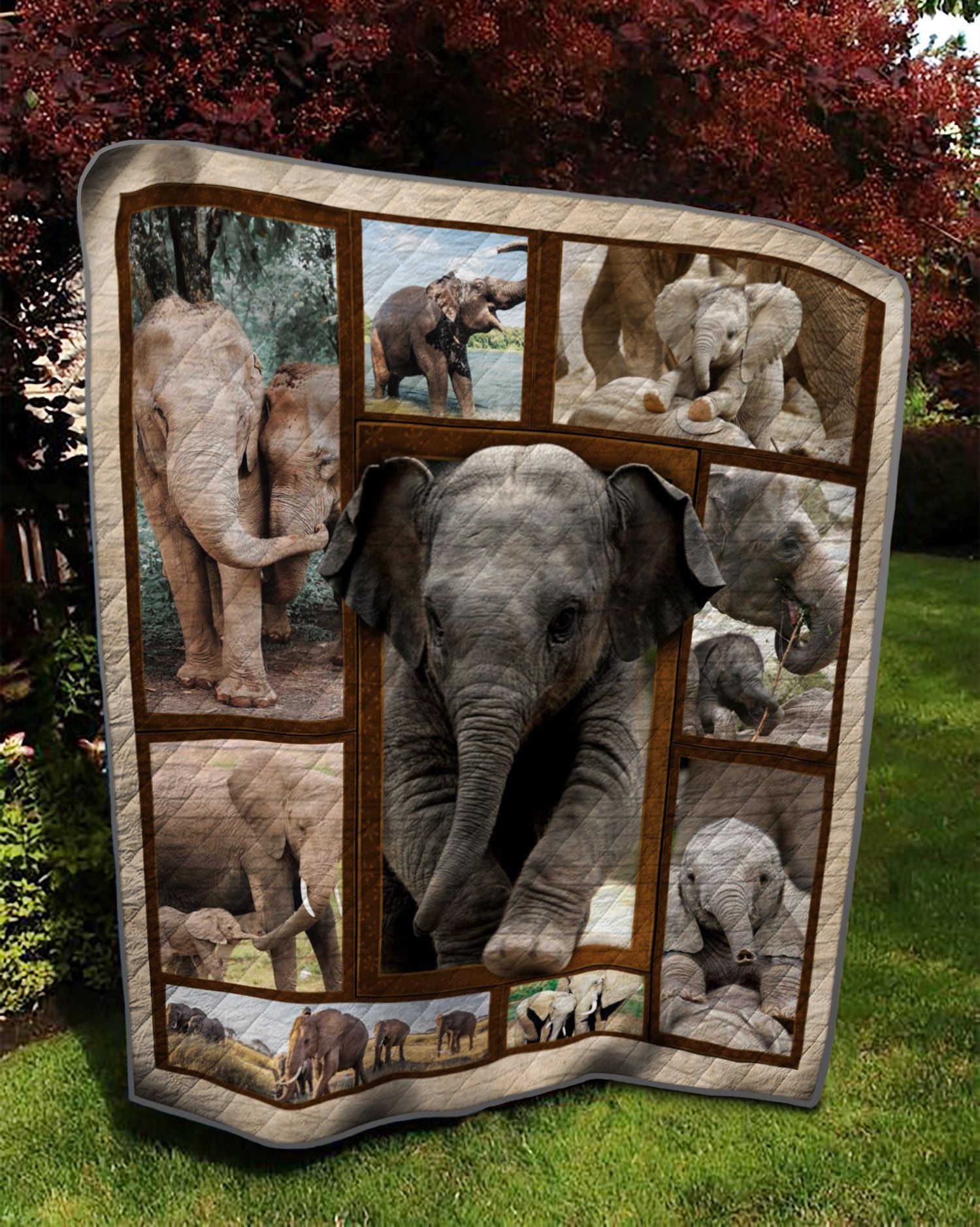 Elephants Quilt Cuflt