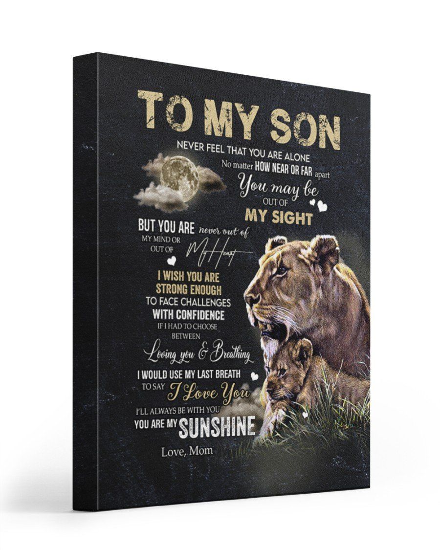 You Are My Sunshine Mom And Son Lion Son’S Gift Matte Canvas Matte Canvas