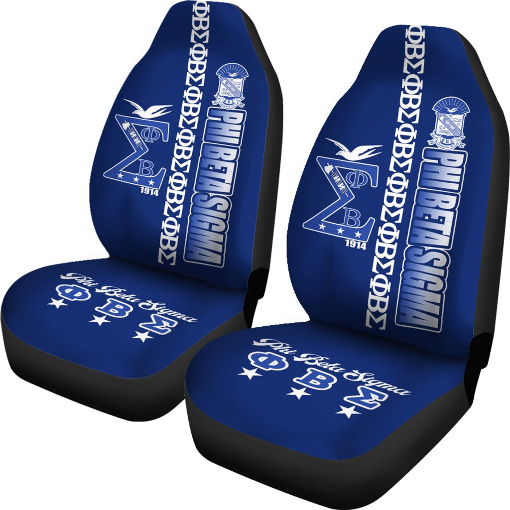 Fraternity Car Seat Cover – Blue Phi Beta Sigma Car Seat Cover (Set Of 2)