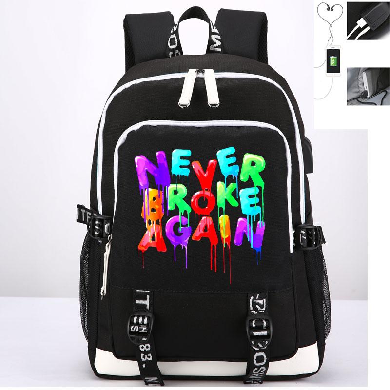 Youngboy Teenager Student Backpack Usb Charging Anti-Theft Printed Bag