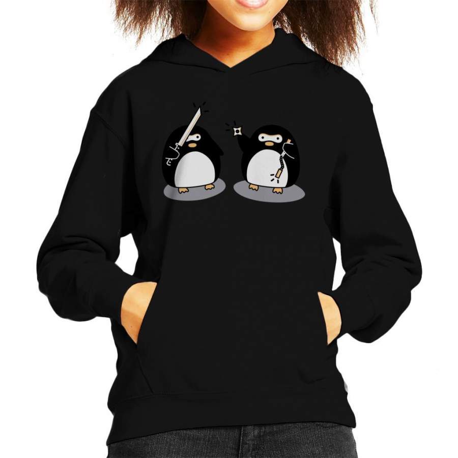 Ninja Penguins Kid’s Hooded Sweatshirt