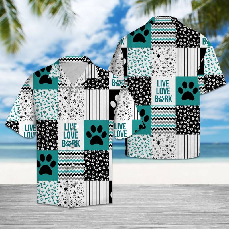 Dog Shape Pattern Hawaii Shirt Ha60490