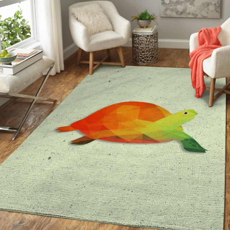 TURTLE COLORFUL – Animals Area Rug Carpet