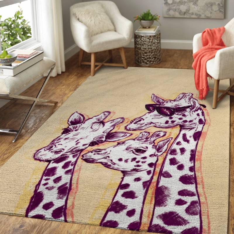 Rocking Giraffes – Rocking Animals Area Rug Carpet