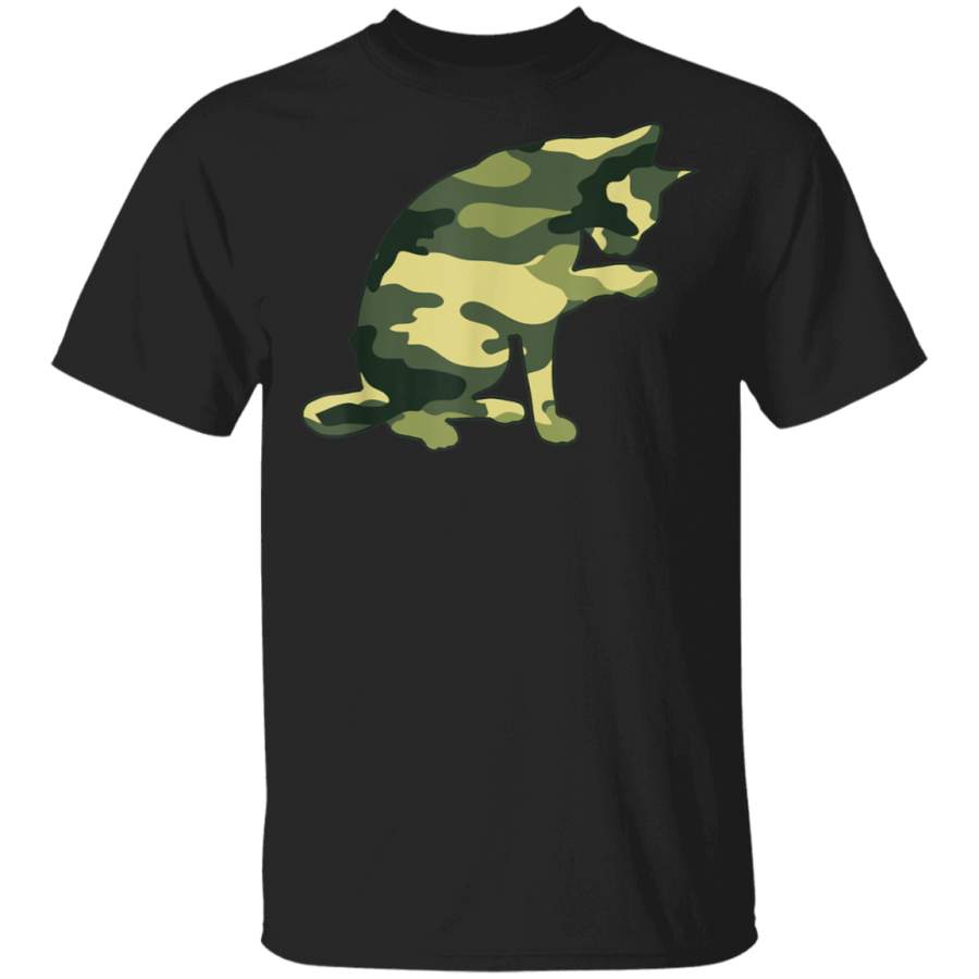 Military Abyssinian Camo Men Print US Kitten Veteran Gift TShirt