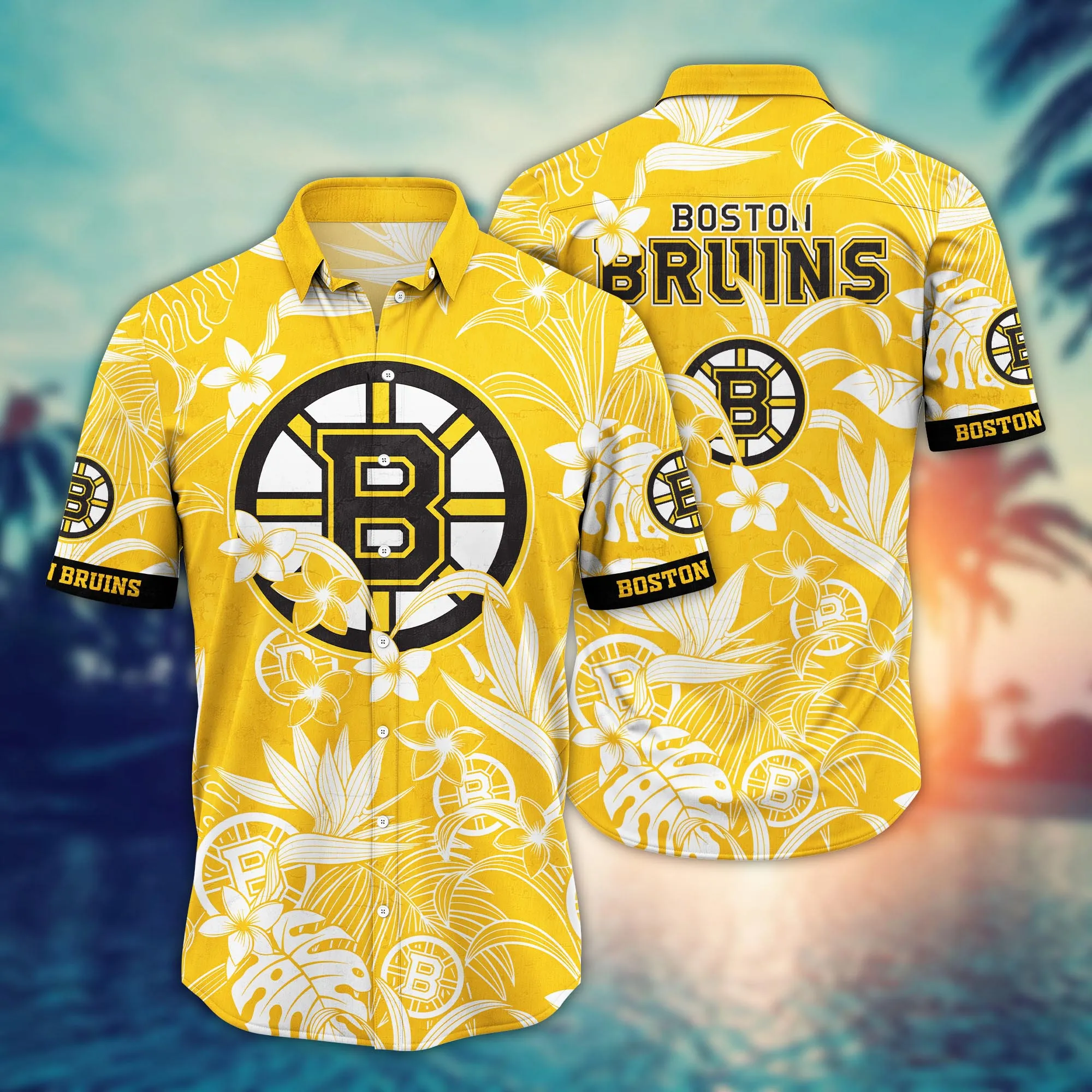 Boston Bruins Nhl Hawaiian Shirt Ocean Waves Aloha Shirt