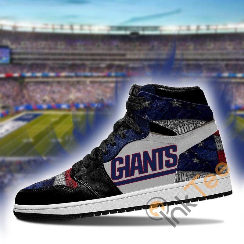 New York Giants Football Custom Sneakers It2111 Air Jordan Sneaker Air Jordan High Sneakers