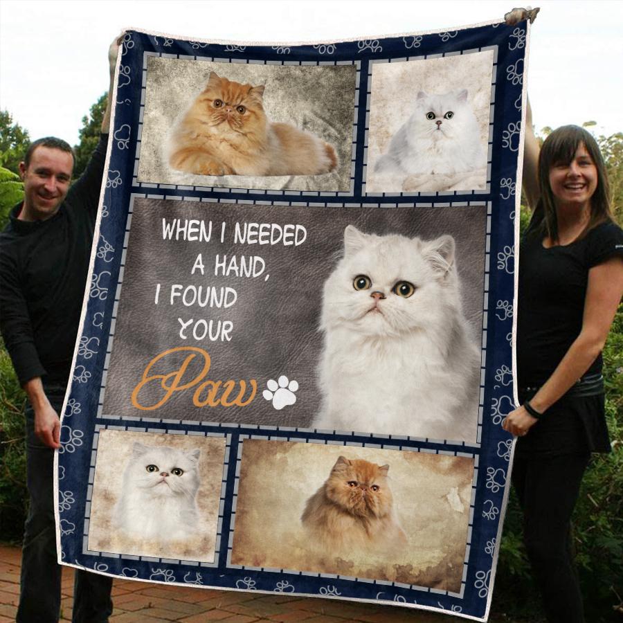 Persian Cat When I Needed A Hand Blanket Cat Print Blanket Cats Gifts