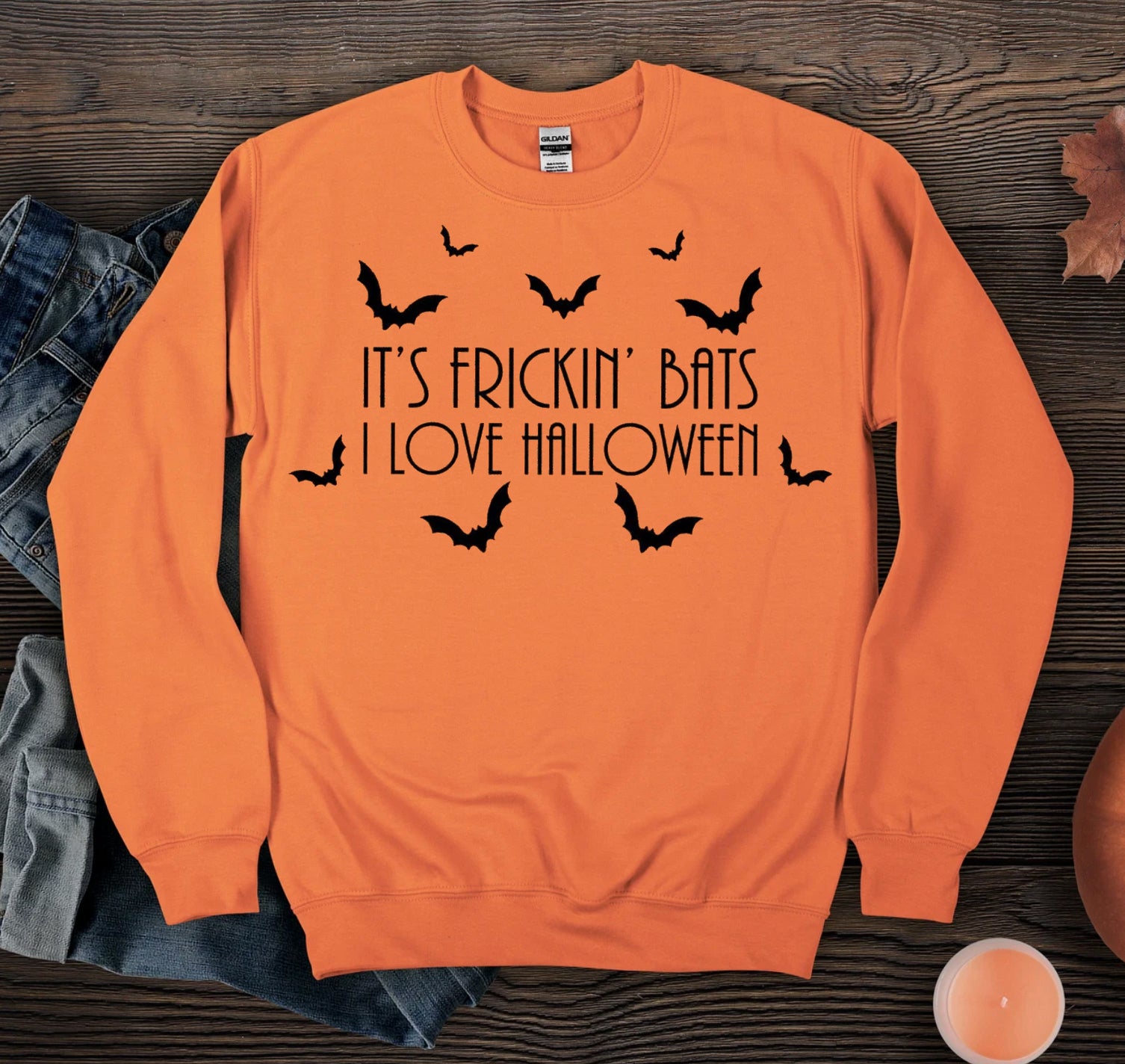 It’S Frickin’ Bats I Love Halloween Sweatshirt, Halloween Gift, Halloween Costume, Halloween Party , Funny Halloween Sweater