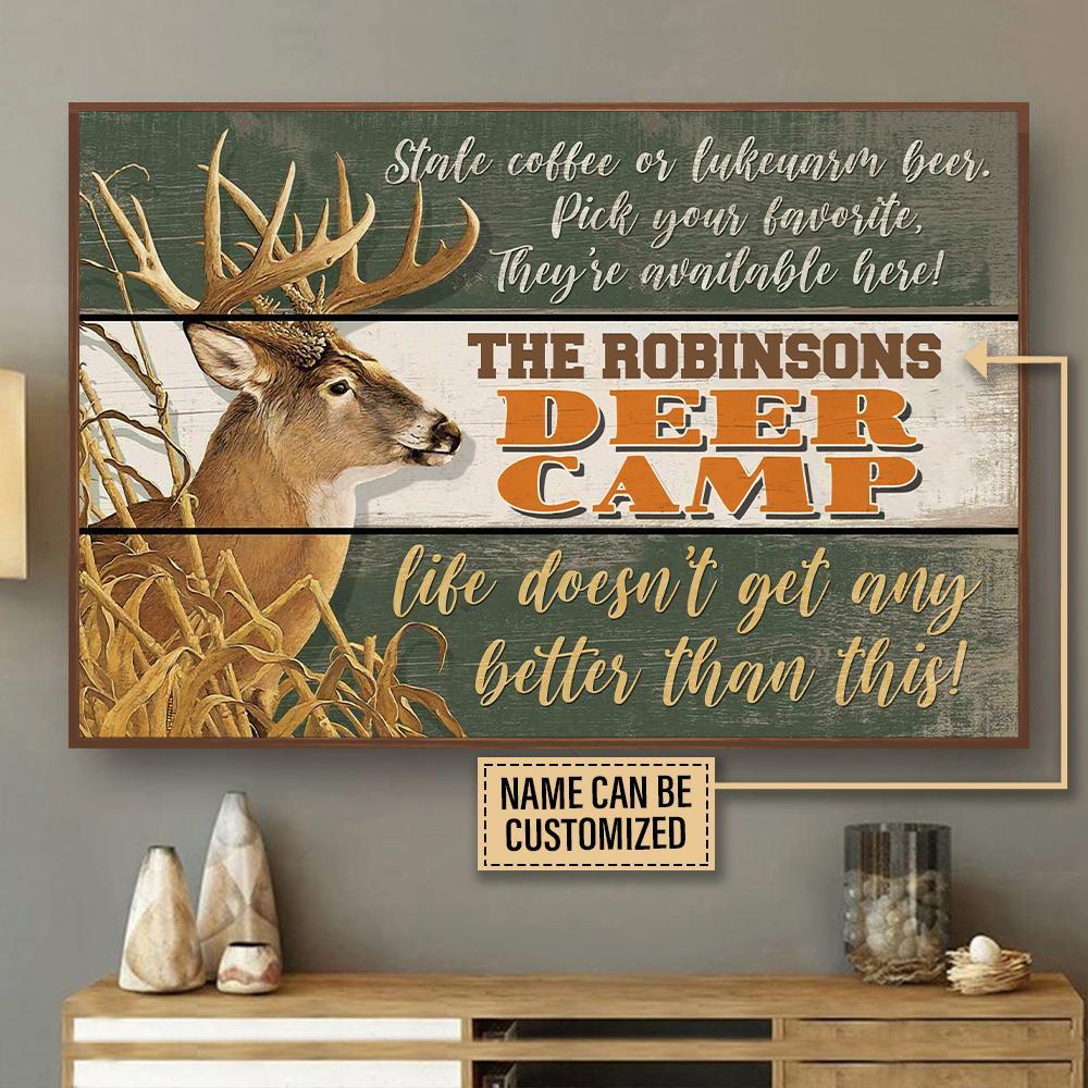 Aeticon Gifts Personalized Deer Camp Any Better Than This Canvas Mom Dad Gift Home Decor