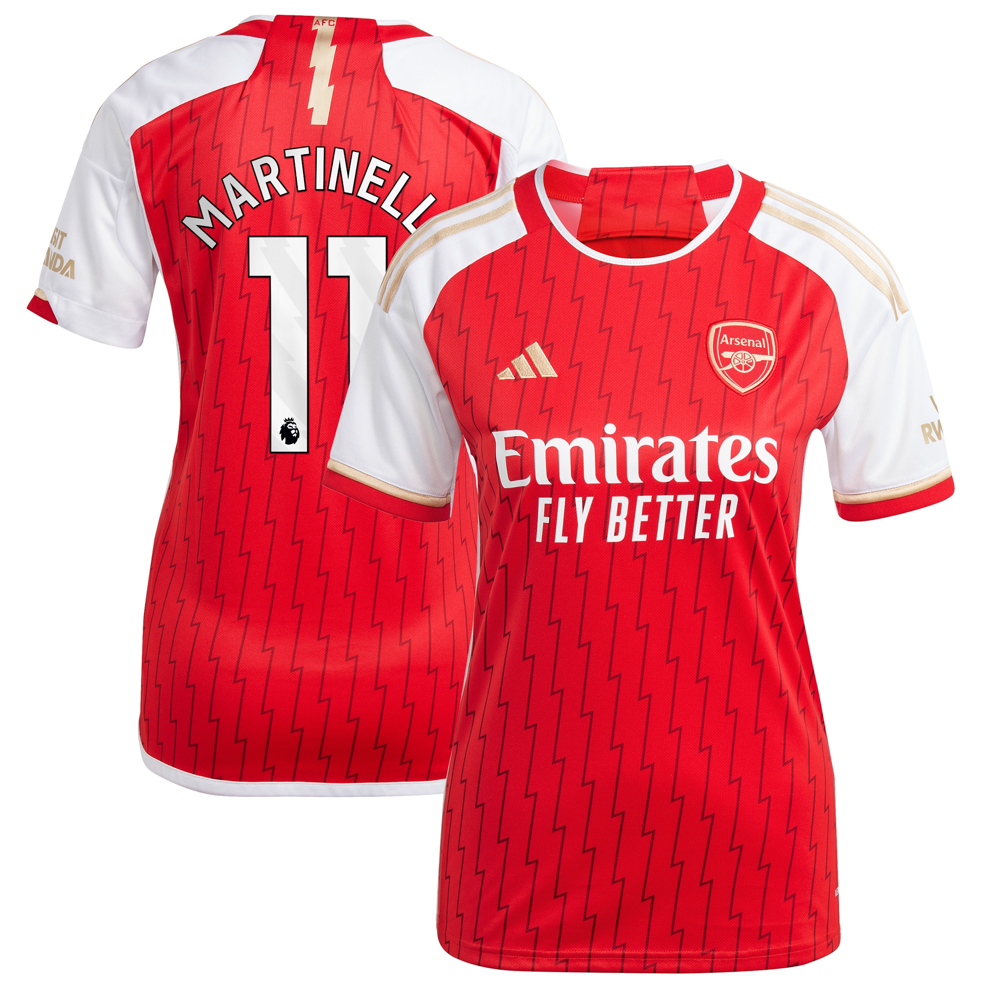 Gabriel Martinelli Arsenal Women's 2023/24 Home Replica Player Jersey – Red