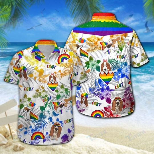 Basset Hound Lgbt All Over Printed Hawaii Shirt Size S Ha106671