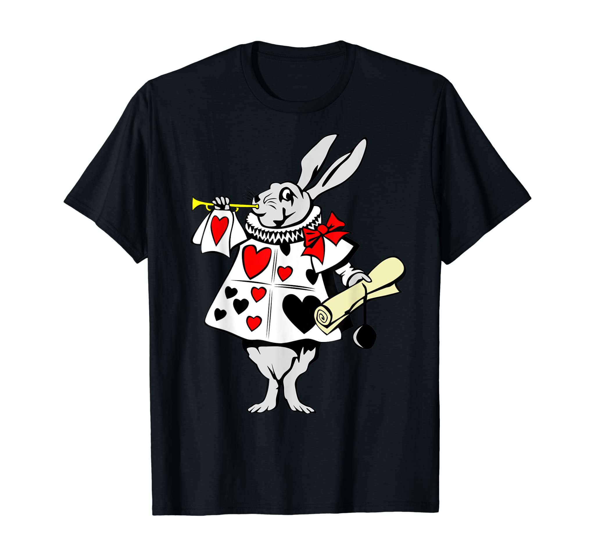 Alice in Wonderland Rabbit easter tshirt bunny playing music T-Shirt