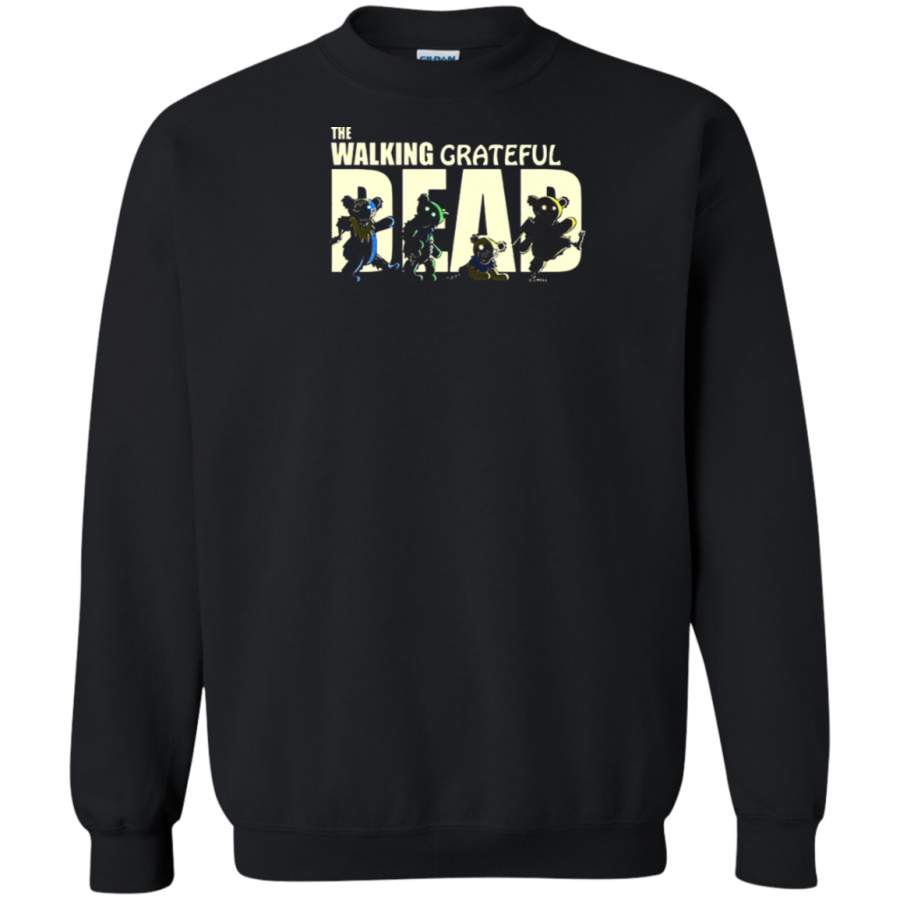 AGR The Walking Grateful Dead Marching Dancing Bear Womens V-Neck Sweatshirt