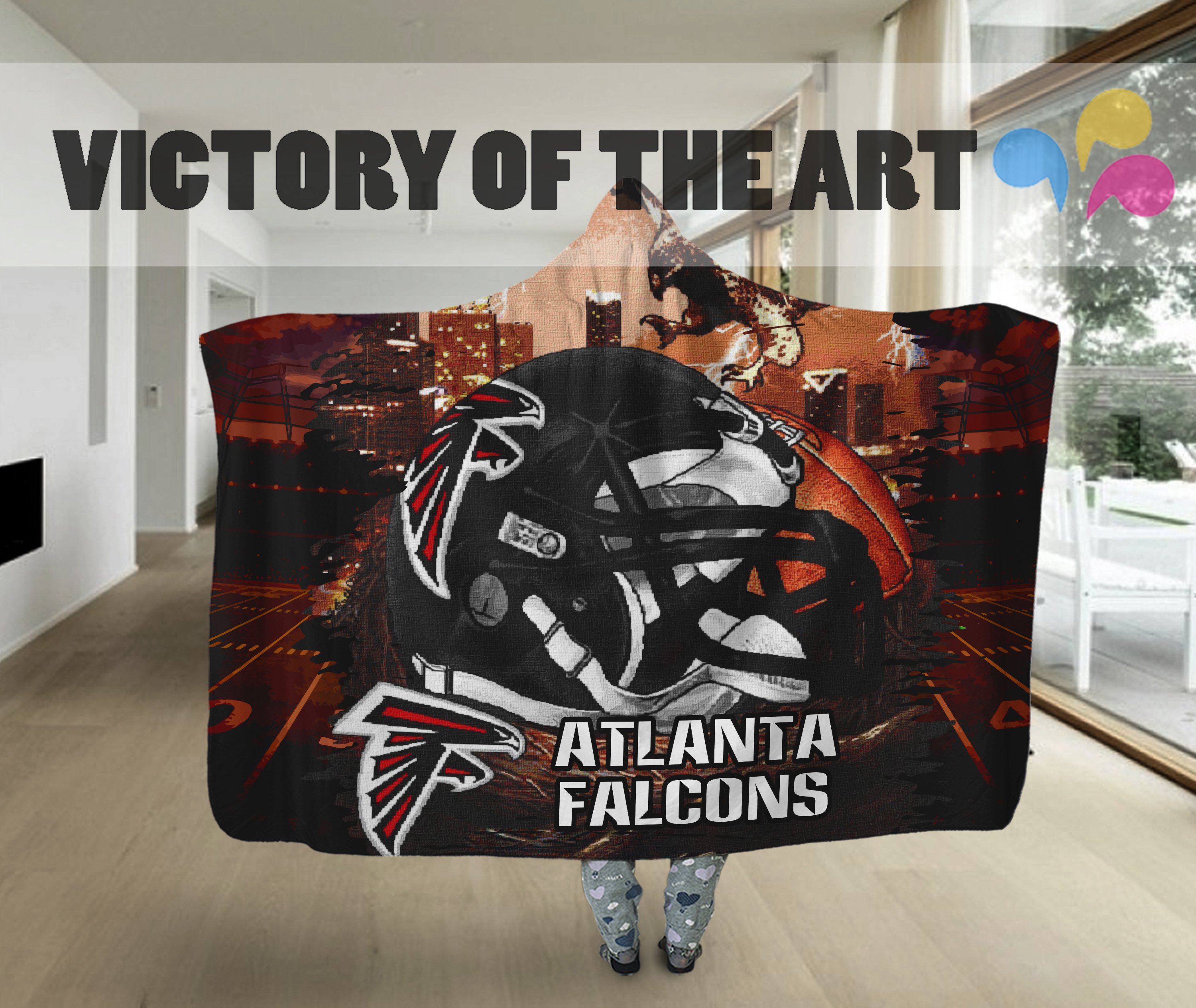 Special Edition Atlanta Falcons Home Field Advantage Hooded Blanket