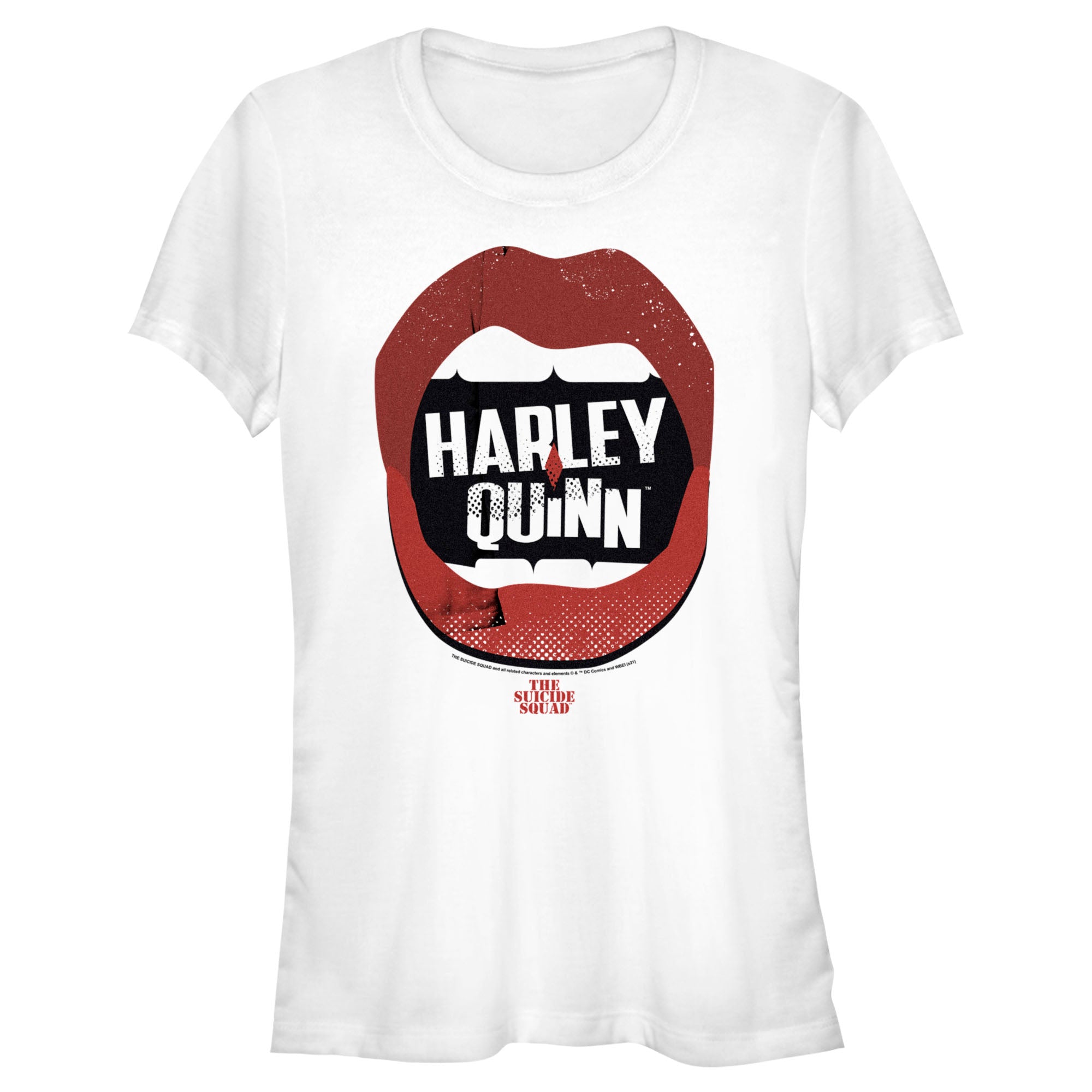 The Suicide Squad Junior’S Harley Quinn Lips Logo  T-Shirt