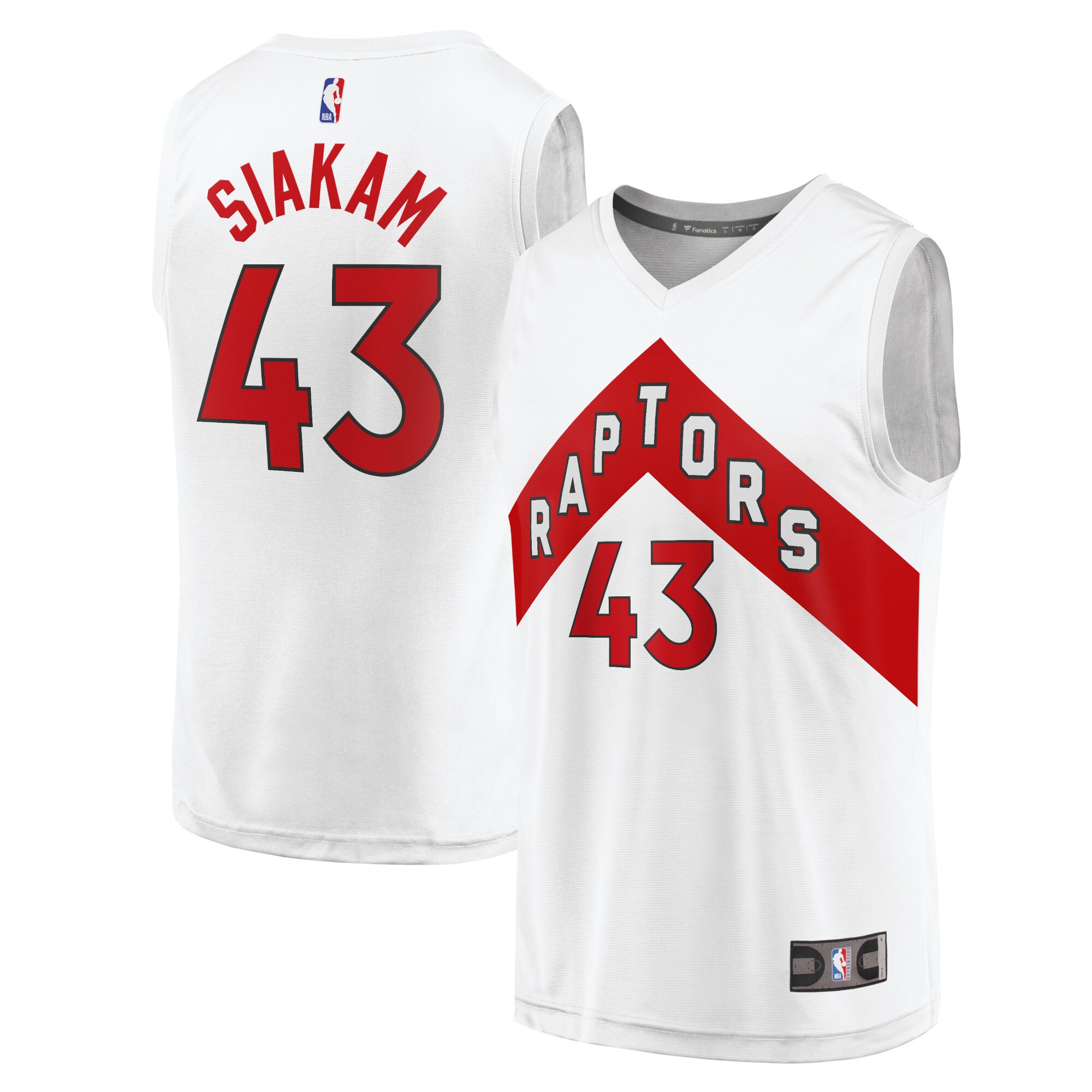 Pascal Siakam Toronto Raptors Youth 2020/21 Fast Break Jersey – Association Edition – White