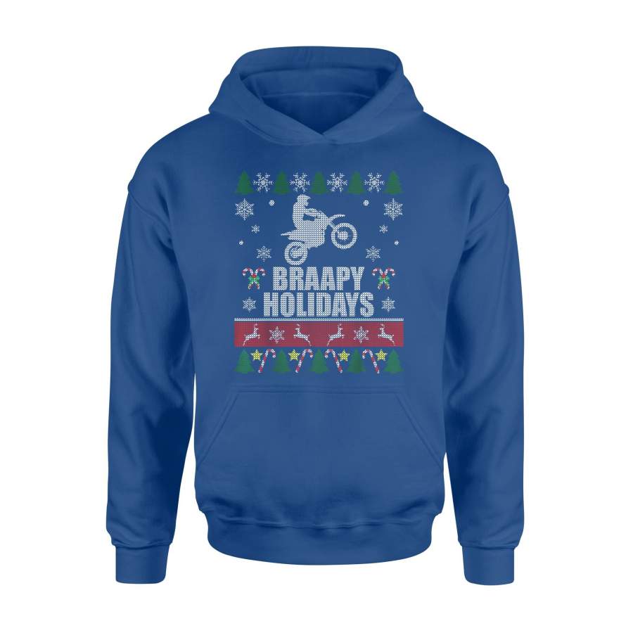 Christmas Gift Idea – Braapy Holidays Motocross – Standard Hoodie