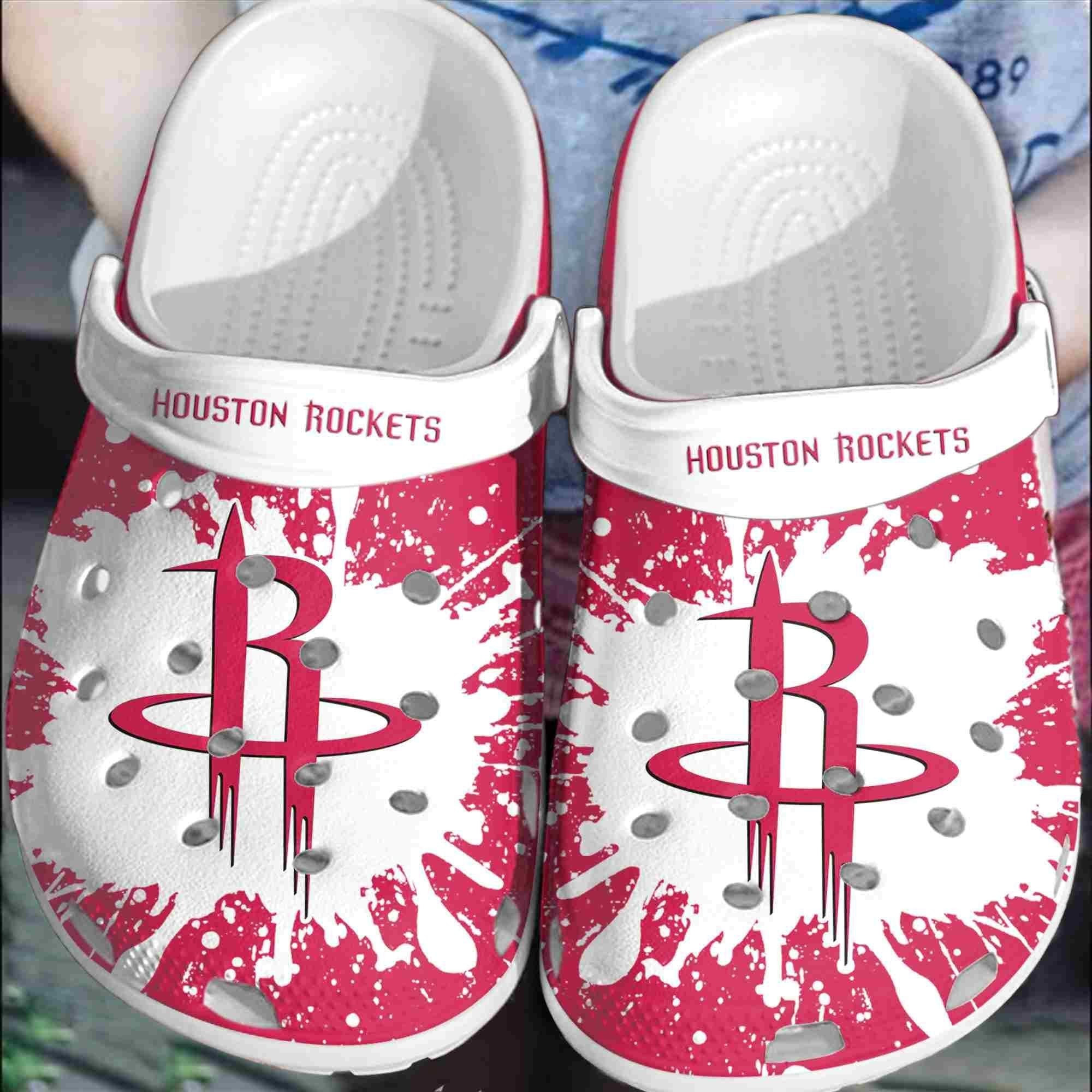 Houston Rockets Basketball Club Crocband Comfortable Shoes Crocss Clogs For Men Women