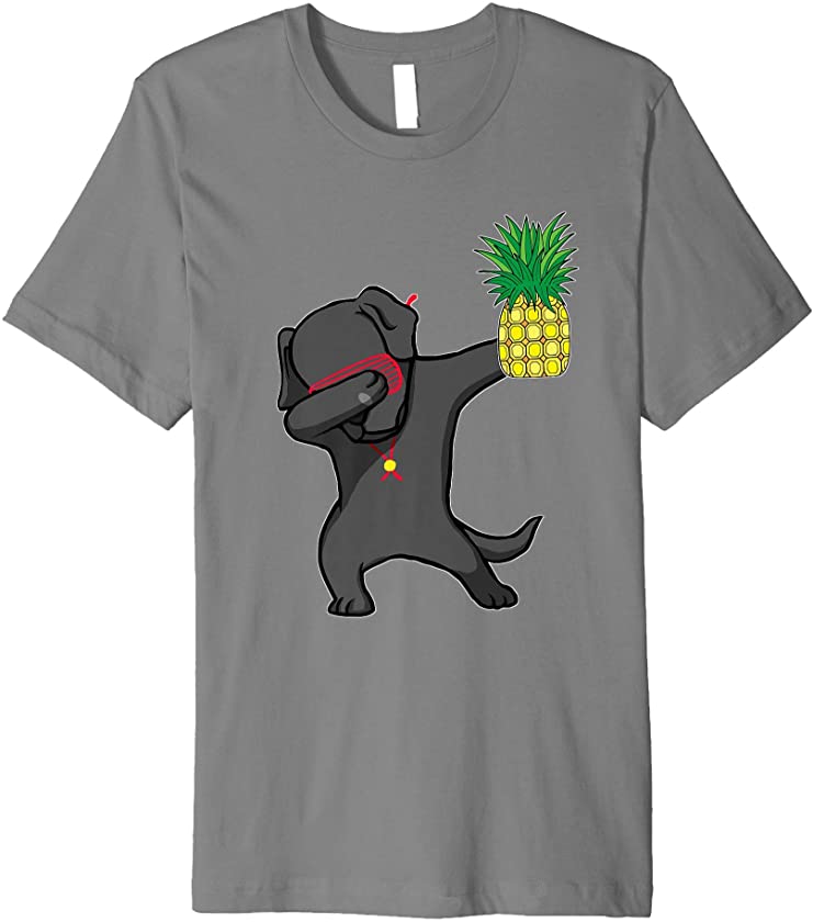 Dabbing Labrador Puppy Dog Pineapple Aloha Hawaiian Gift Premium T-Shirt