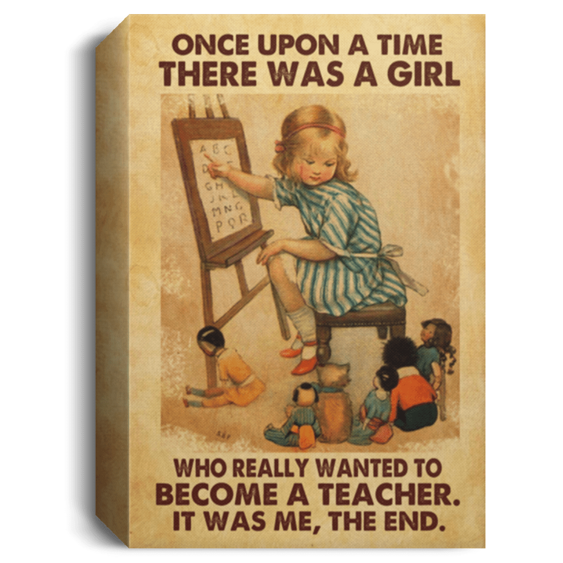 ViticStore™ Once Upon A Teacher  – Ready to hang Christmas canvas for decor, canvas wall art, gift for family, home decoration,  christmas canvas, christmas gift