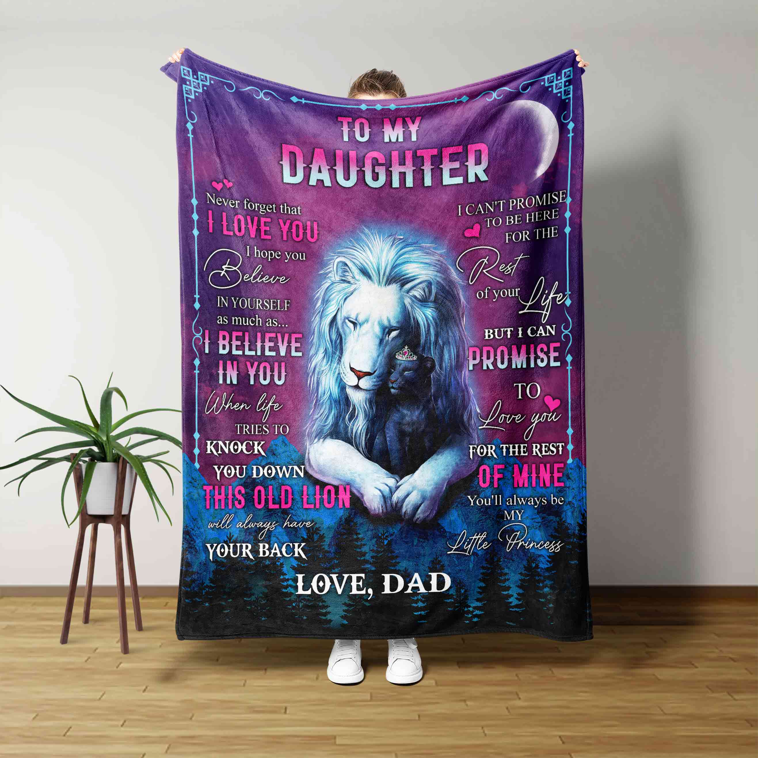 To My Lady Blanket, Never Forget That I Love You Blanket, Lions Blanket, Custom Blanket