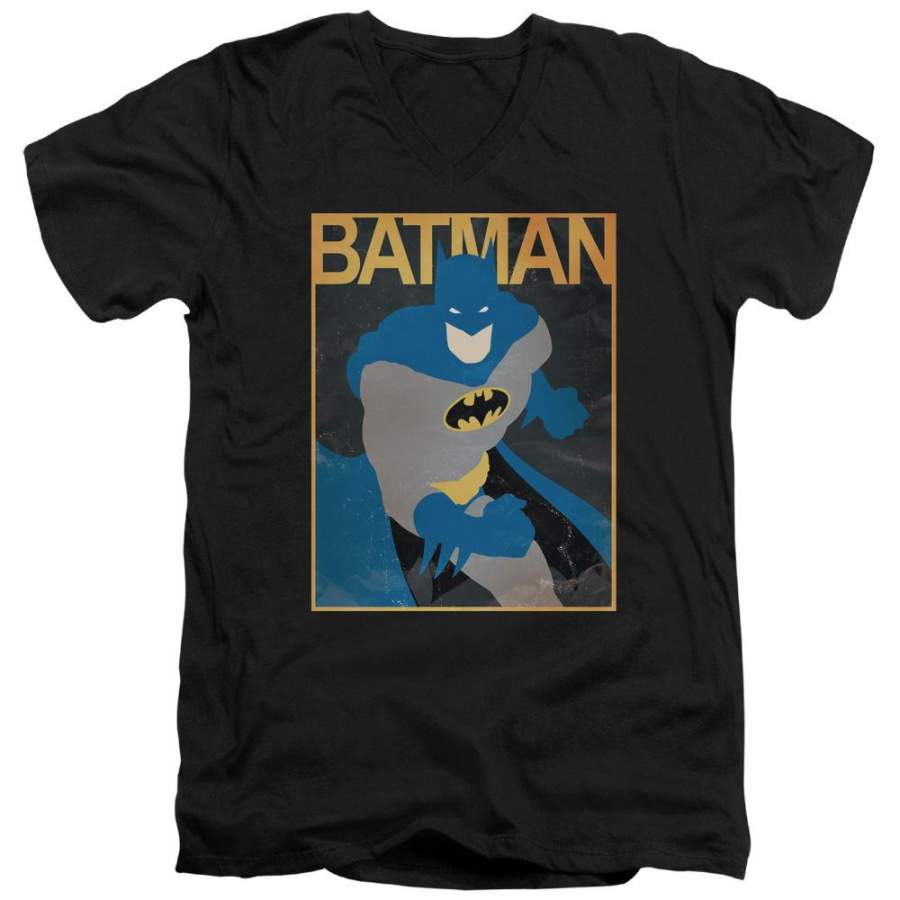 Batman – Simple Bm Poster Short Sleeve Adult V Neck