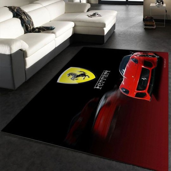 Ferrari Logo Area Rug For Christmas Bedroom Family Gift Us Decor 16