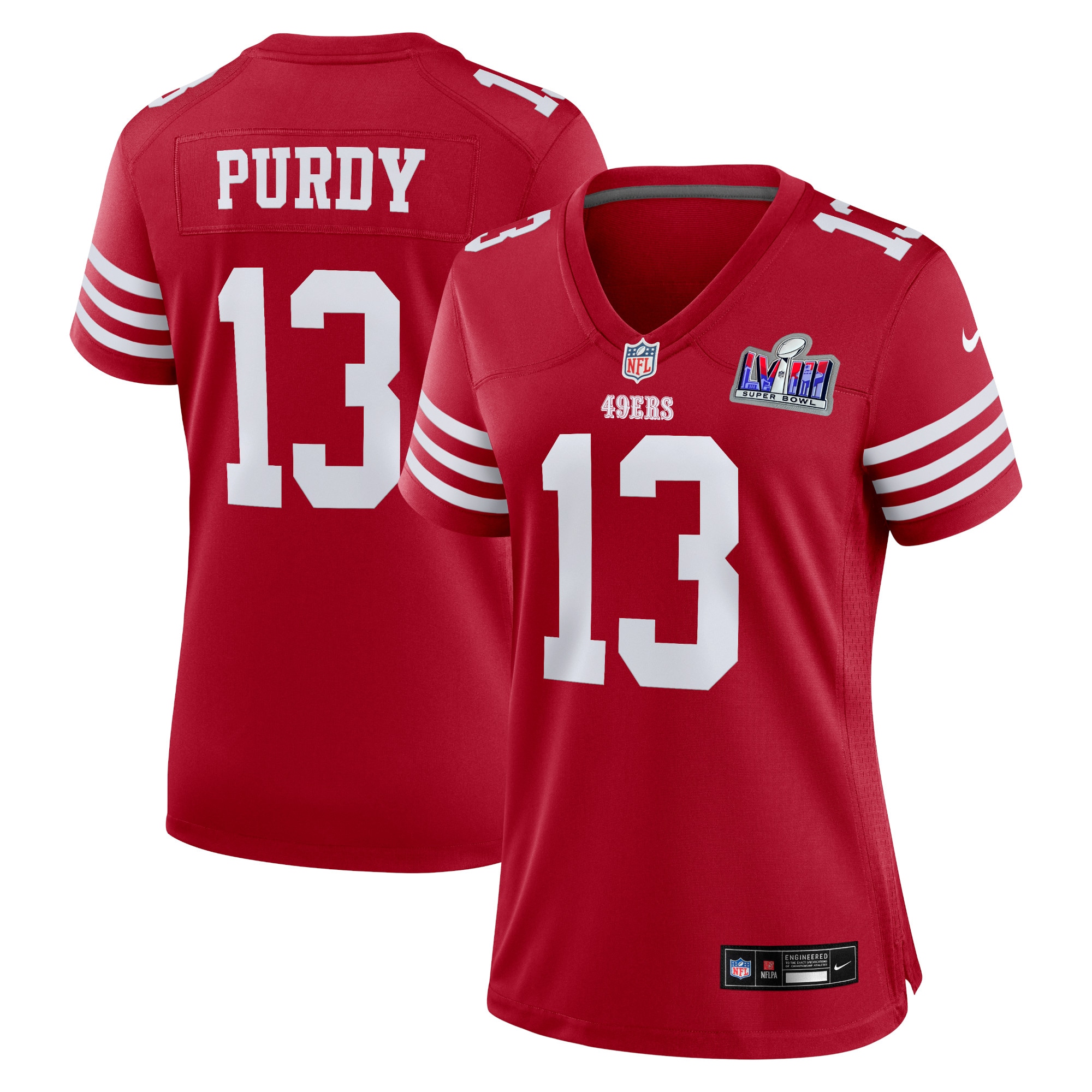 Brock Purdy San Francisco 49ers Women's Super Bowl LVIII Game Jersey – Scarlet