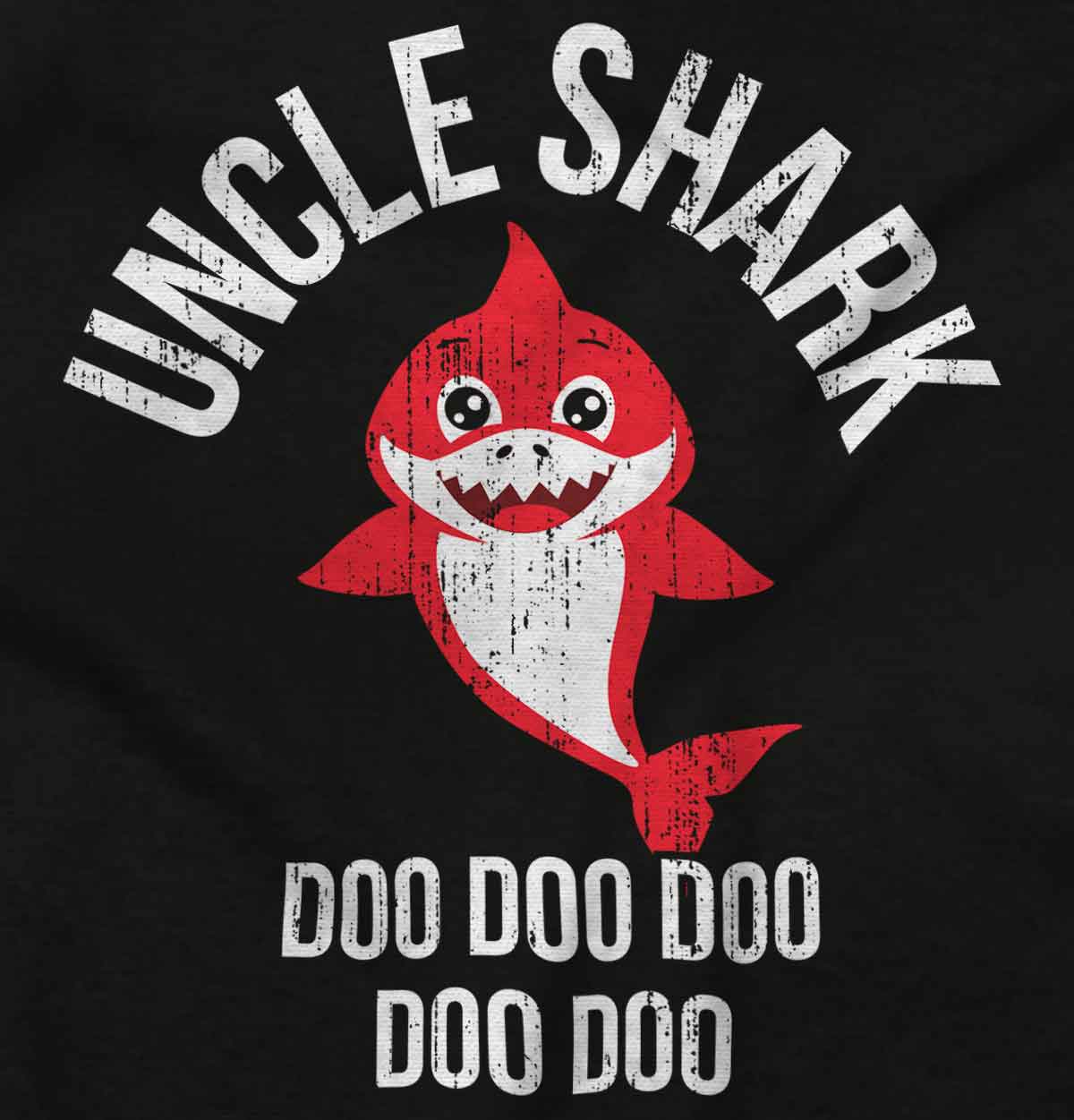 Cartoon Uncle Shark Long Sleeve T Shirt