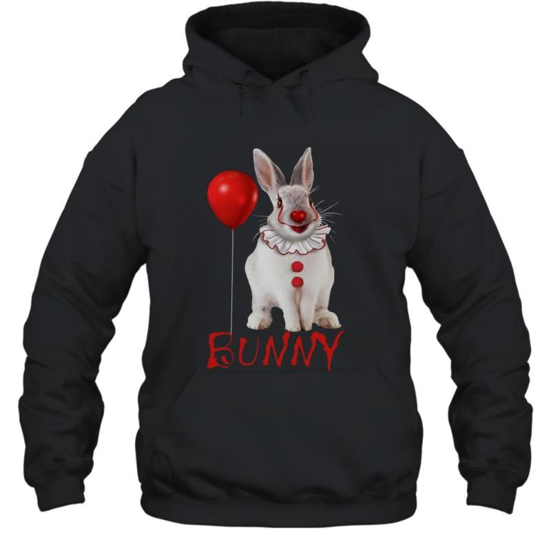 Bunny IT Clown Face Pennywise Parody Horror Halloween Shirt Hoodie