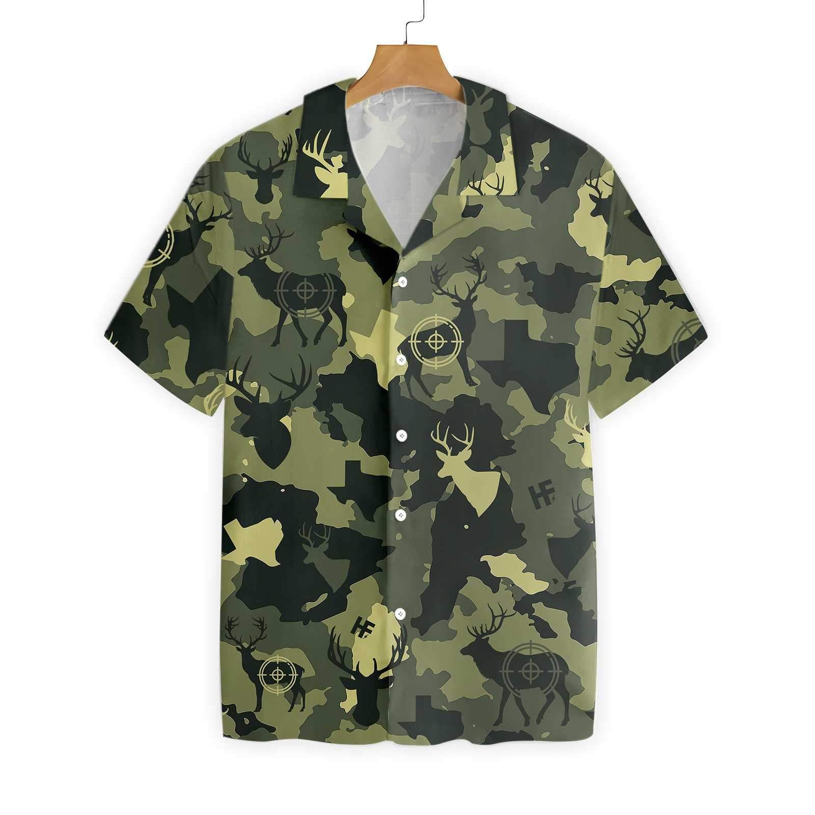 Camouflage Deer Texas Hunting 0701 Hawaii Shirt Ha51031