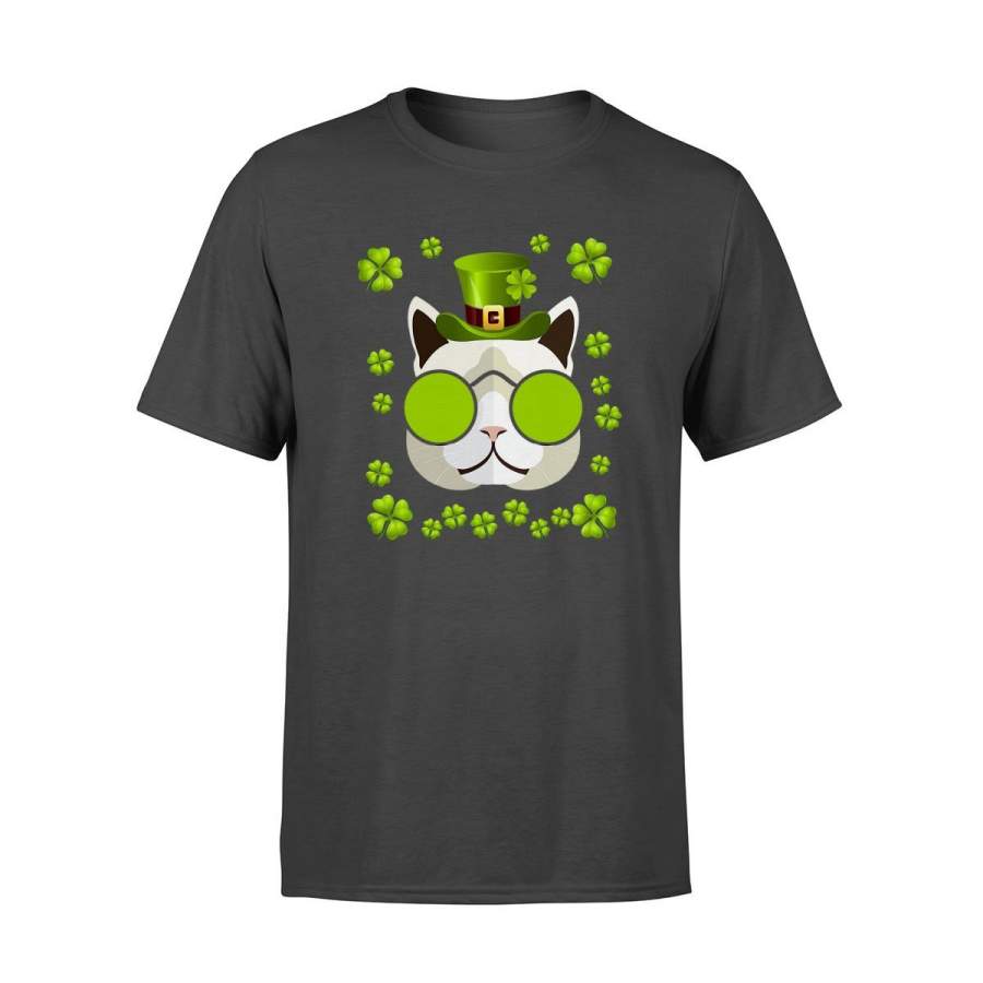  Lucky  cute funny cat  with Shamrock hat St Patrick s day  