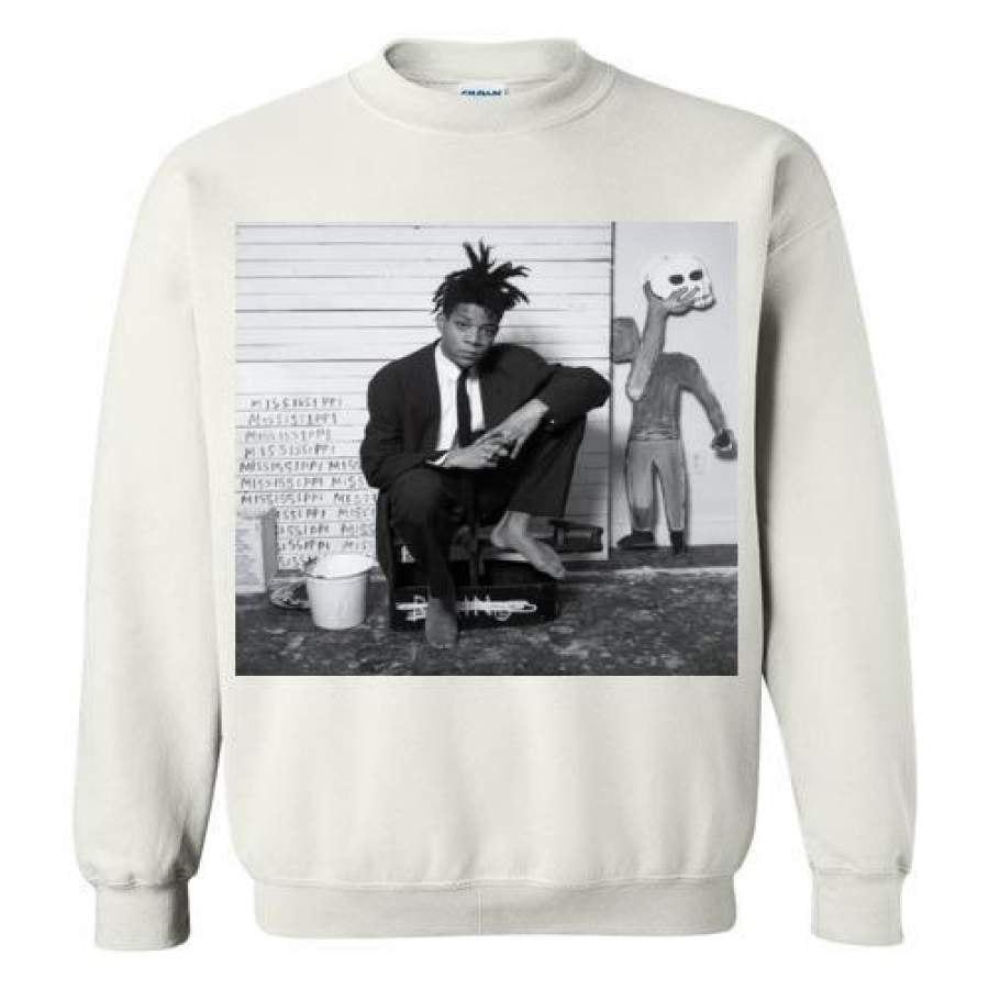 Jean Michel Basquiat Artist Graffiti Icon Art Genius Designer New York City Fashion Street Wear,v4, Gildan Crewneck Sweatshirt