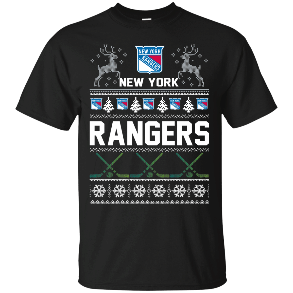 Buy New York Rangers Ugly Christmas T Shirt