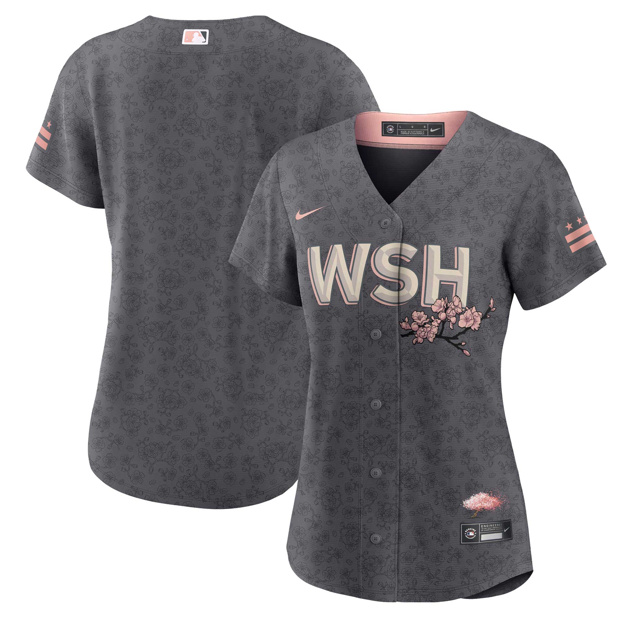 Washington Nationals Women's City Connect Replica Team Jersey – Gray