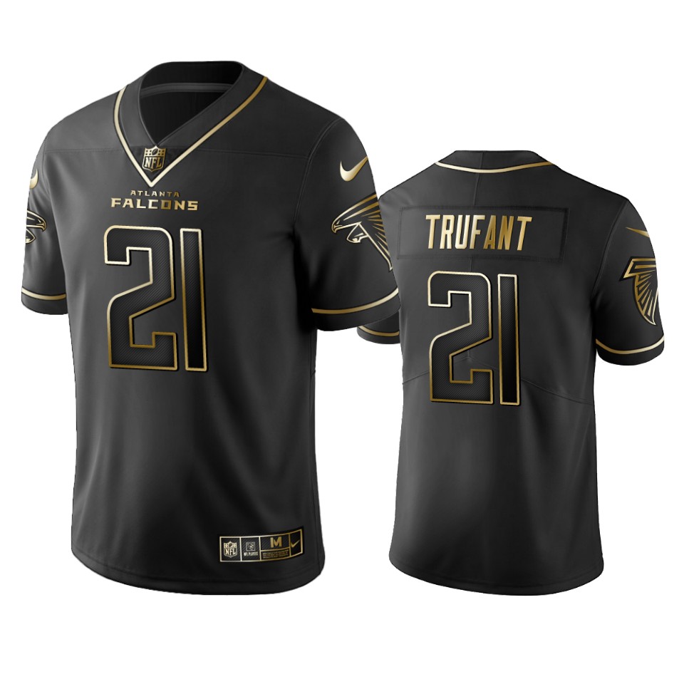 Atlanta Falcons Desmond Trufant Black Golden Edition 2019 Vapor Untouchable Limited Jersey – Mens