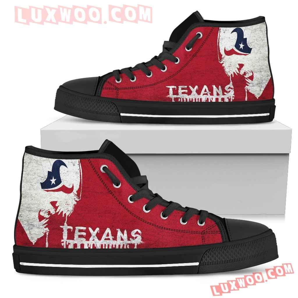 Alien Movie Houston Texans High Top Shoes Sport Sneakers