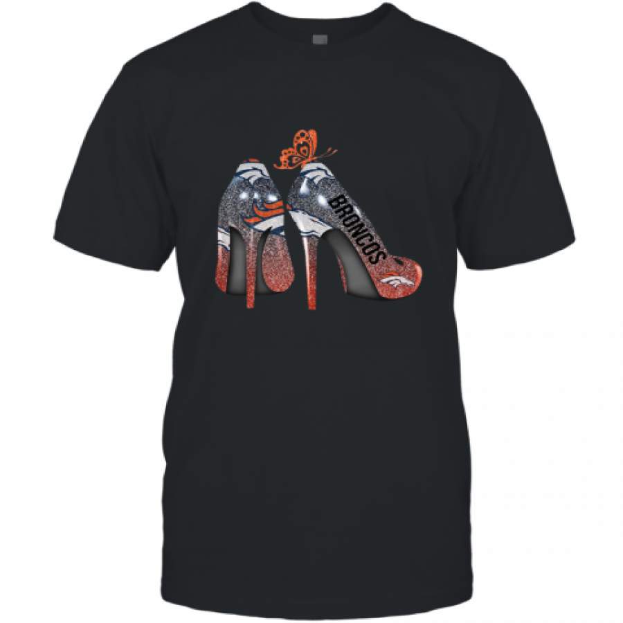 Butterfly High Heels Denver Broncos T-Shirt