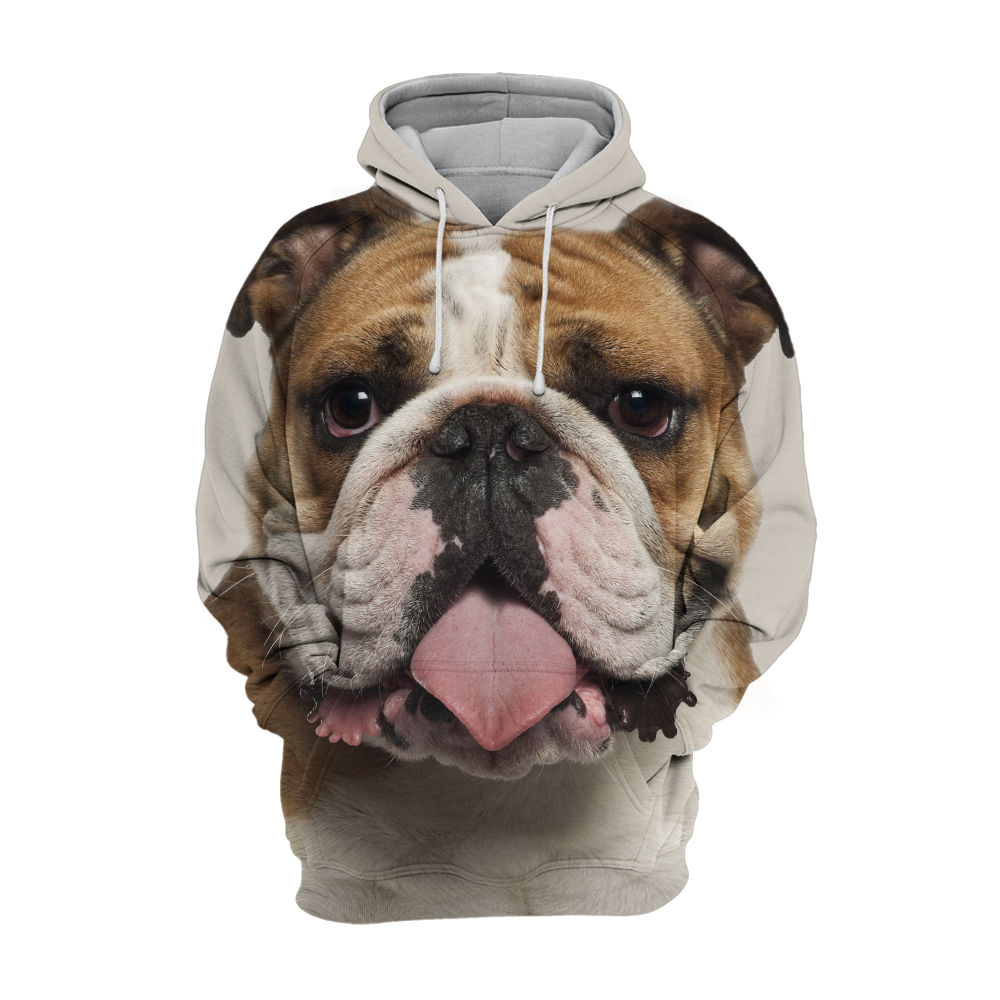 Unisex 3D Graphic Hoodies Animals Dogs English Bulldog Pitbull Face