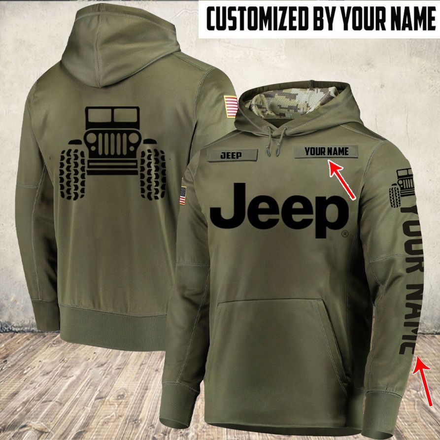 Jeep CUSTOM NAME PULLOVER HOODIE LIN090920L24