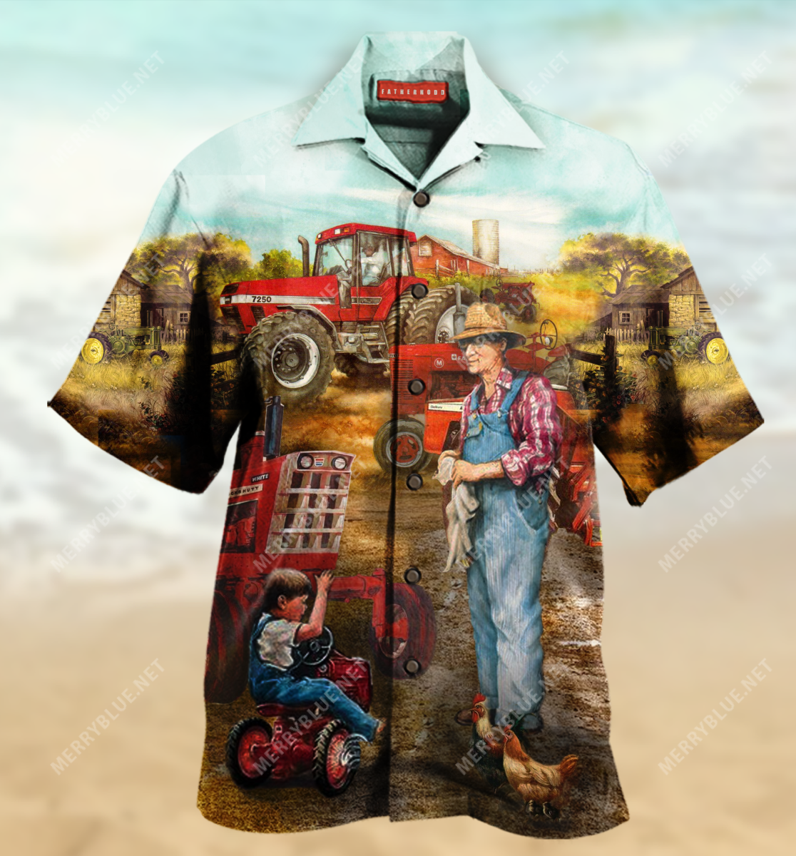 Awesome Fatherhood In Farm Unisex Hawaii Shirt Ha20854