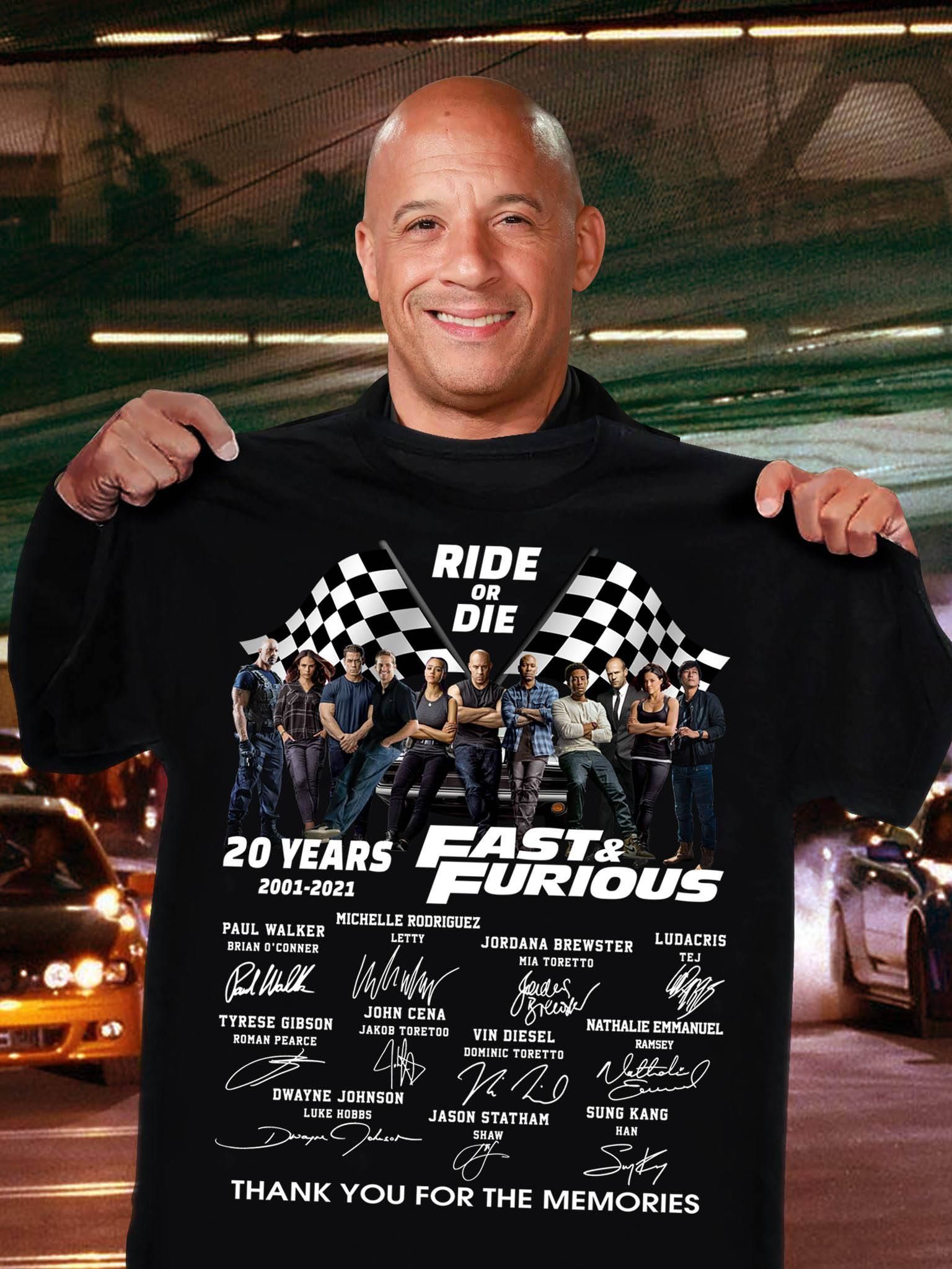 Baeelly™ Fast And Furious Anniversary 20Th T-Shirt – Lv295