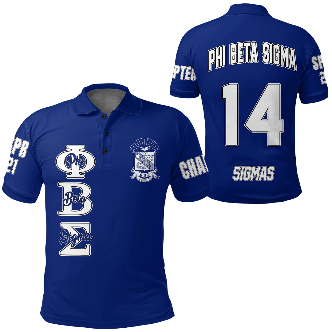 Fraternity Polo – Personalized Phi Beta Sigma Blue Polo Shirt