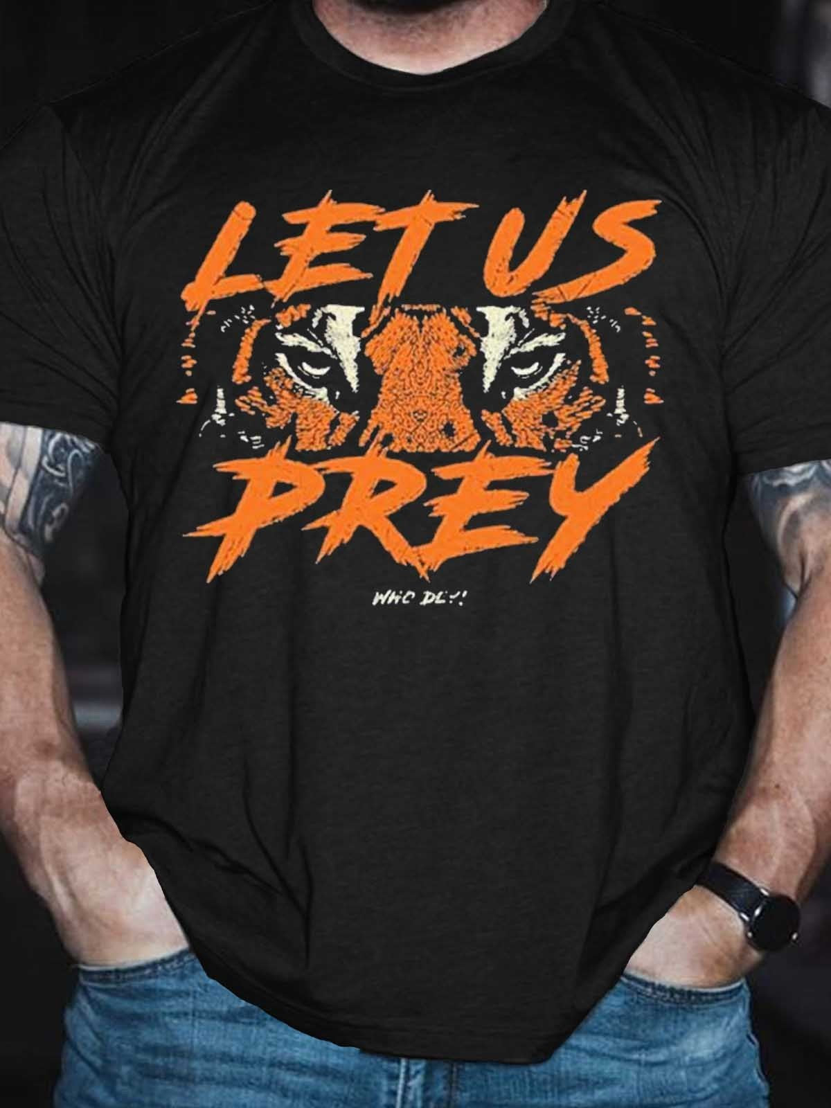 Men’S Let Us Prey Cincinnati Bengals Tiger T-Shirt